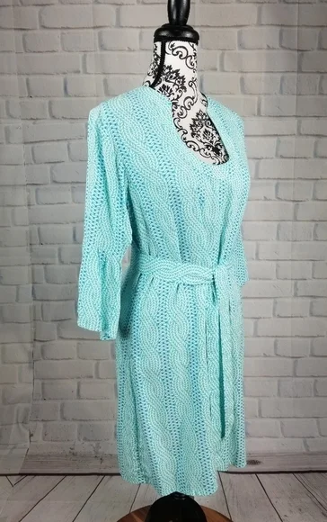 Escapada size medium geo print tie waist dress